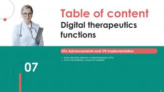 Digital Therapeutics Functions Powerpoint Presentation Slides Ideas Analytical