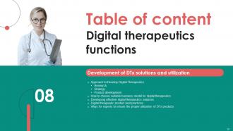 Digital Therapeutics Functions Powerpoint Presentation Slides Best Analytical