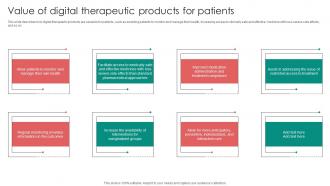 Digital Therapeutics Functions Value Of Digital Therapeutic Products For Patients