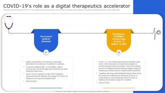 Digital Therapeutics It Covid 19s Role As A Digital Therapeutics Accelerator Ppt Show Format
