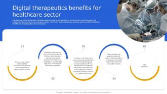 Digital Therapeutics It Digital Therapeutics Benefits For Healthcare Sector Ppt Icon Professional