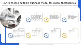 Digital Therapeutics It How To Choose Suitable Business Model For Digital Therapeutics