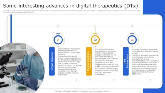 Digital Therapeutics It Some Interesting Advances In Digital Therapeutics DTx Ppt Ideas Deck