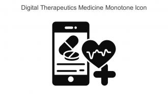 Digital Therapeutics Medicine Monotone Icon In Powerpoint Pptx Png And Editable Eps Format
