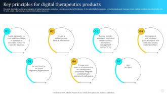 Digital Therapeutics Types Key Principles For Digital Therapeutics Products Ppt Background