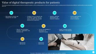 Digital Therapeutics Types Value Of Digital Therapeutic Products For Patients Ppt Brochure