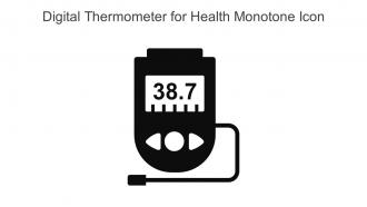Digital Thermometer For Health Monotone Icon In Powerpoint Pptx Png And Editable Eps Format