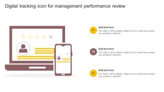 Digital Tracking Icon For Management Performance Review