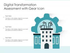 Digital transformation assessment with gear icon