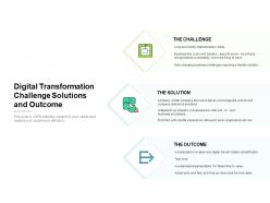 Digital Transformation Challenge Solutions And Outcome