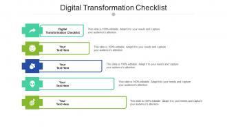 Digital transformation checklist ppt powerpoint presentation infographics outline cpb