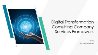 Digital Transformation Consulting Company Services Framework PPT Outline AT