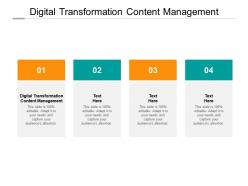 Digital transformation content management ppt powerpoint presentation professional cpb