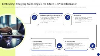 Digital Transformation Embracing Emerging Technologies For Future Erp Transformation DT SS