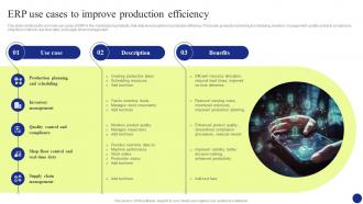 Digital Transformation Erp Use Cases To Improve Production Efficiency DT SS
