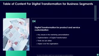 Digital Transformation For Business Segments Powerpoint Presentation Slides
