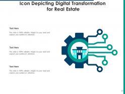 Digital Transformation Icon Arrows Circular Gear Analytics Organizational Performance