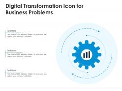Digital transformation icon for business problems