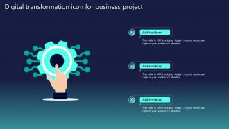 Digital Transformation Icon For Business Project