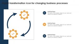 Digital Transformation Icon For Changing Business Processes