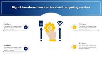 Digital Transformation Icon For Cloud Computing Services