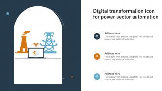 Digital Transformation Icon For Power Sector Automation