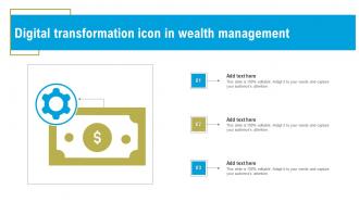 Digital Transformation Icon In Wealth Management