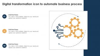 Digital Transformation Icon To Automate Business Process