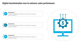 Digital Transformation Icon To Enhance Sales Performance