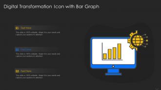 Digital Transformation Icon with Bar Graph