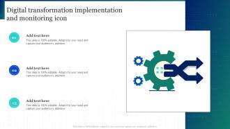 Digital Transformation Implementation And Monitoring Icon