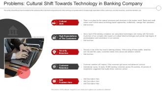 Digital Transformation In A Banking And Problems Cultural Shift Towards Technology Banking