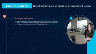 Digital Transformation In Education For Personalized Learning DT CD Impactful Slides