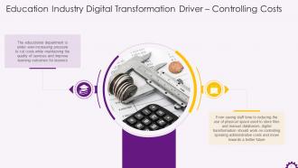 Digital Transformation In Education Industry Driver Controlling Costs Training Ppt