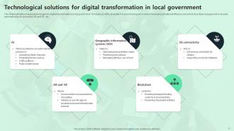 Digital Transformation In Local Government Powerpoint PPT Template Bundles Colorful Best