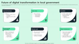 Digital Transformation In Local Government Powerpoint PPT Template Bundles Interactive Best