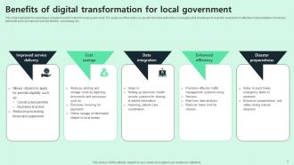 Digital Transformation In Local Government Powerpoint PPT Template Bundles Appealing Best