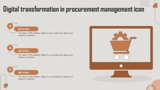 Digital Transformation In Procurement Management Icon