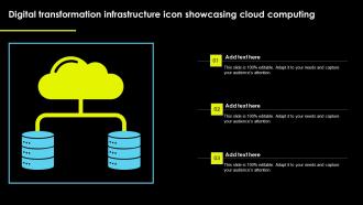 Digital Transformation Infrastructure Icon Showcasing Cloud Computing