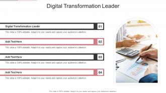 Digital Transformation Leader In Powerpoint And Google Slides Cpb