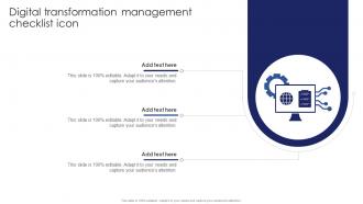 Digital Transformation Management Checklist Icon