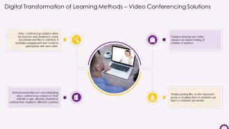 Digital Transformation Of Learning Methods In Education Industry Training Ppt