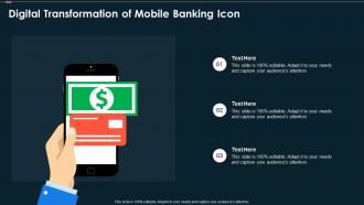 Digital Transformation Of Mobile Banking Icon