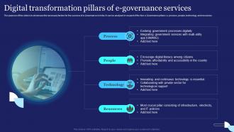 Digital Transformation Pillars Of E Governance Services