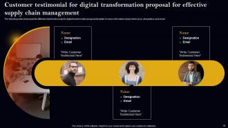 Digital Transformation Proposal For Effective Supply Chain Management Powerpoint Presentation Slides Attractive Engaging