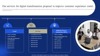 Digital Transformation Proposal To Improve Customer Experience Powerpoint Presentation Slides Impactful Aesthatic