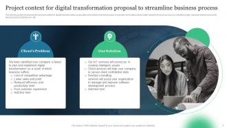 Digital Transformation Proposal To Streamline Business Process Powerpoint Presentation Slides Pre-designed Aesthatic