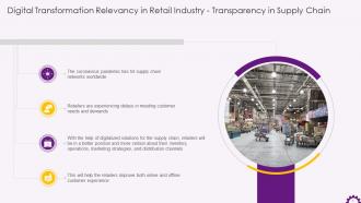 Digital Transformation Relevance In Retail Transparency In Supply Chain Training Ppt