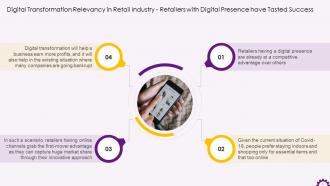 Digital Transformation Relevancy In Retail Industry Training Ppt