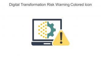 Digital Transformation Risk Warning Colored Icon In Powerpoint Pptx Png And Editable Eps Format